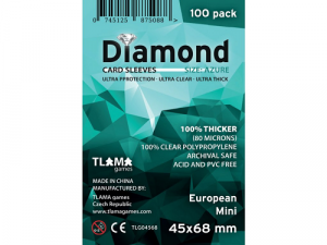 Obaly na karty Diamond Azure: European Mini (45x68 mm)