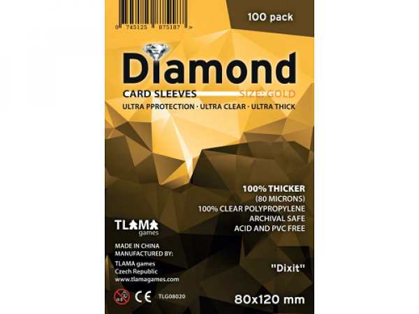 Obaly na karty Diamond Gold: Dixit (80x120 mm)