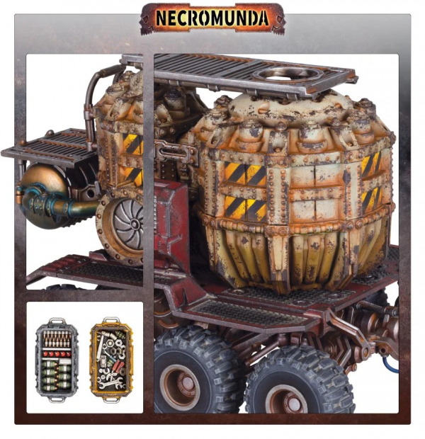 Necromunda: Promethium Tanks on Cargo-8 Ridgehauler Trailer