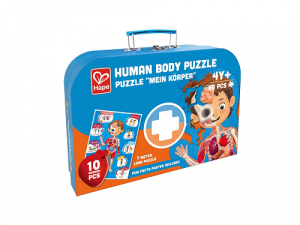 Puzzle ľudské telo v kufríku